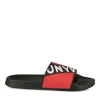 Claquettes NOIR Homme Motif Uni A Enfiler