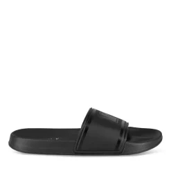 Claquettes NOIR Homme Motif Uni A Enfiler