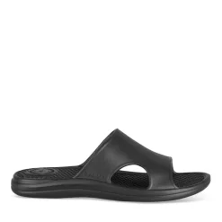 Claquettes NOIR Homme Motif Uni A Enfiler