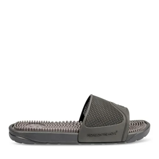 Claquettes NOIR Homme Motif Uni A Enfiler