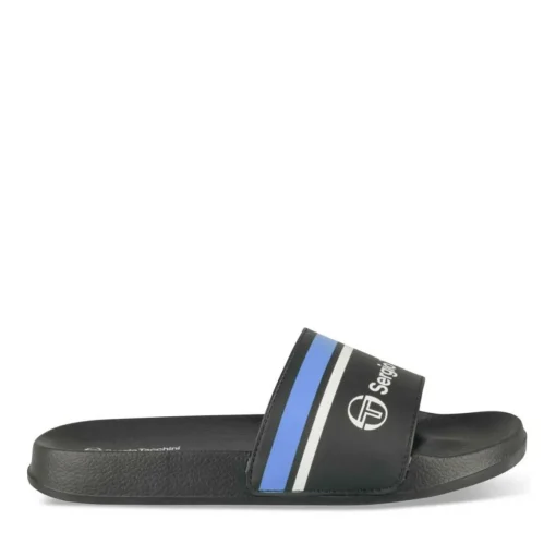 Claquettes NOIR Homme Motif Uni A Enfiler