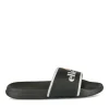 Claquettes NOIR Homme Motif Uni A Enfiler