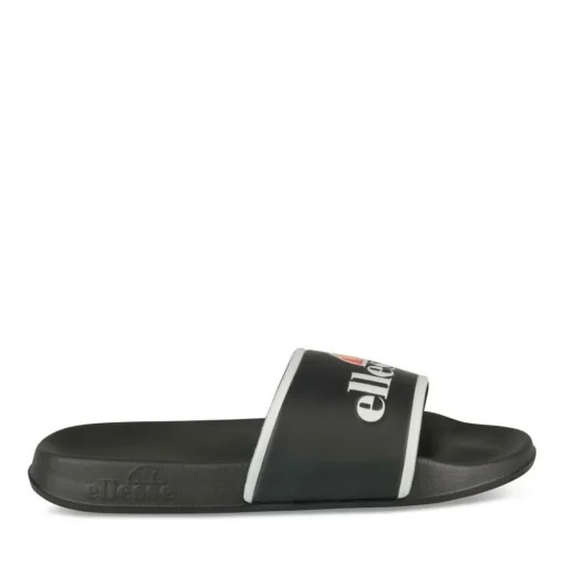 Claquettes NOIR Homme Motif Uni A Enfiler