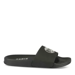 Claquettes NOIR Homme Motif Uni A Enfiler