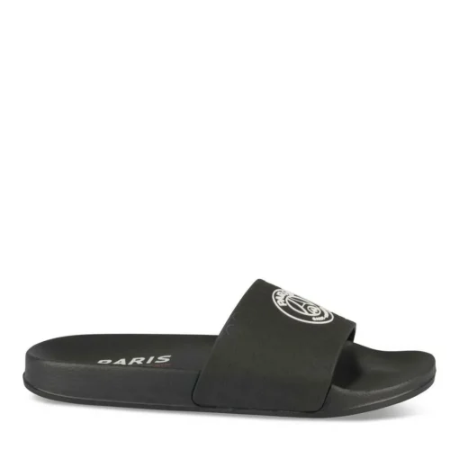 Claquettes NOIR Homme Motif Uni A Enfiler