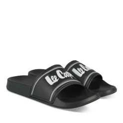 Claquettes NOIR Homme Motif Uni A Enfiler