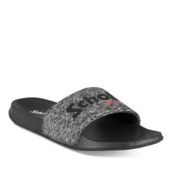 Claquettes NOIR Homme Motif Uni A Enfiler
