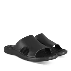 Claquettes NOIR Homme Motif Uni A Enfiler