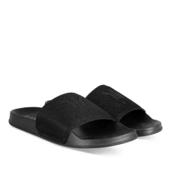 Claquettes NOIR Homme Motif Uni A Enfiler