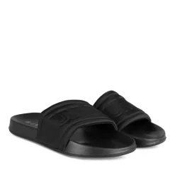 Claquettes NOIR Homme Motif Uni A Enfiler