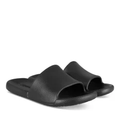 Claquettes NOIR Homme Motif Uni A Enfiler