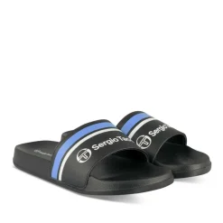 Claquettes NOIR Homme Motif Uni A Enfiler