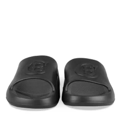 Claquettes NOIR Homme Motif Uni A Enfiler