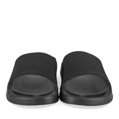 Claquettes NOIR Homme Motif Uni A Enfiler