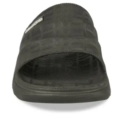 Claquettes NOIR Homme Motif Uni A Enfiler