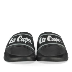 Claquettes NOIR Homme Motif Uni A Enfiler