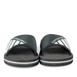 Claquettes NOIR Homme Motif Uni A Enfiler