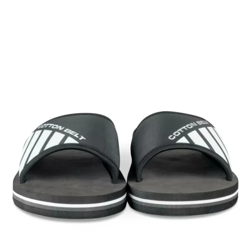 Claquettes NOIR Homme Motif Uni A Enfiler