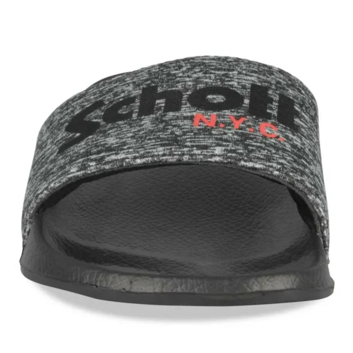 Claquettes NOIR Homme Motif Uni A Enfiler