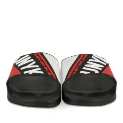 Claquettes NOIR Homme Motif Uni A Enfiler
