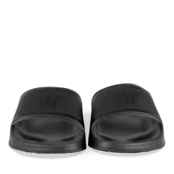 Claquettes NOIR Homme Motif Uni A Enfiler
