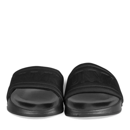Claquettes NOIR Homme Motif Uni A Enfiler