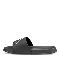 Claquettes NOIR Homme Motif Uni A Enfiler