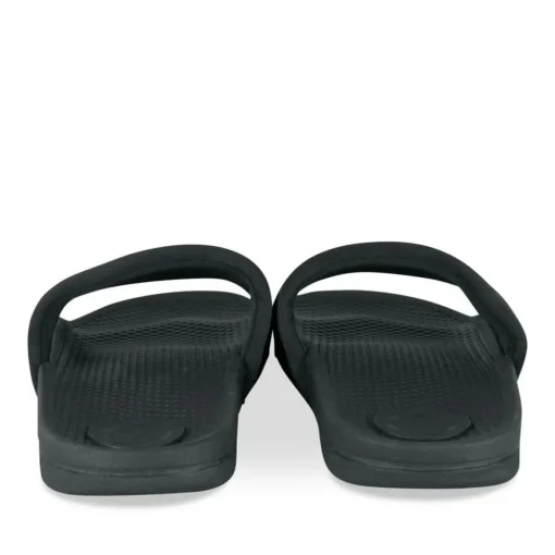 Claquettes NOIR Homme Motif Uni A Enfiler