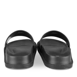Claquettes NOIR Homme Motif Uni A Enfiler