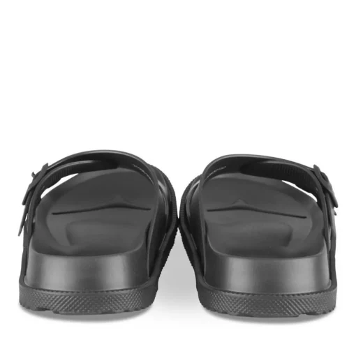 Claquettes NOIR Homme Motif Uni A Enfiler