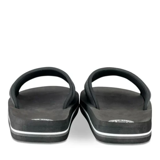 Claquettes NOIR Homme Motif Uni A Enfiler
