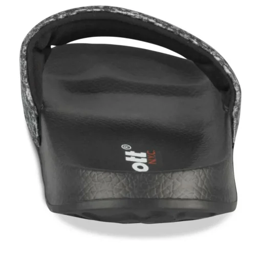 Claquettes NOIR Homme Motif Uni A Enfiler