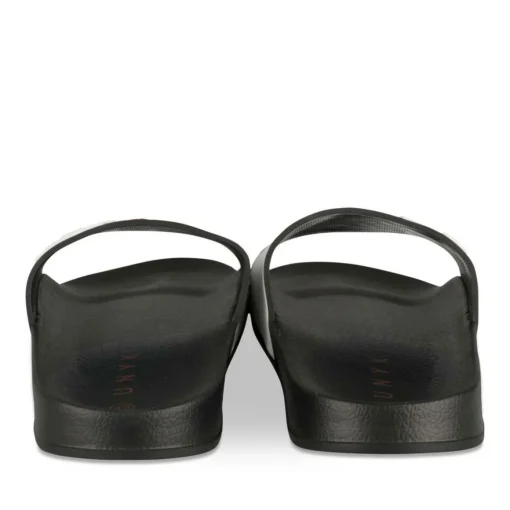 Claquettes NOIR Homme Motif Uni A Enfiler
