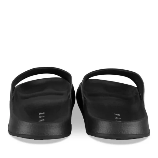 Claquettes NOIR Homme Motif Uni A Enfiler