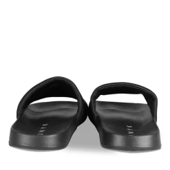 Claquettes NOIR Homme Motif Uni A Enfiler