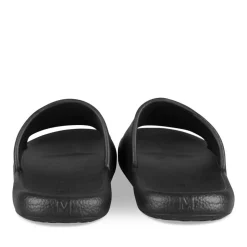 Claquettes NOIR Homme Motif Uni A Enfiler