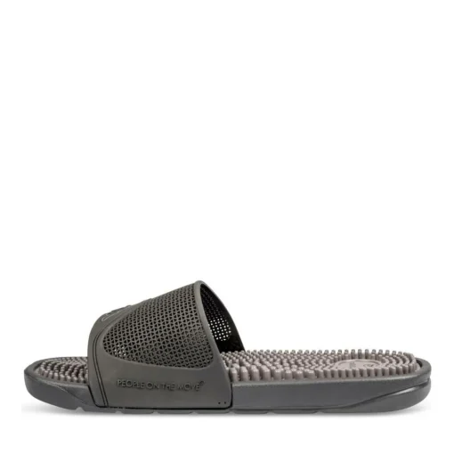 Claquettes NOIR Homme Motif Uni A Enfiler