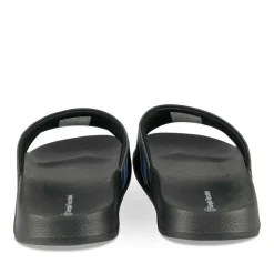 Claquettes NOIR Homme Motif Uni A Enfiler