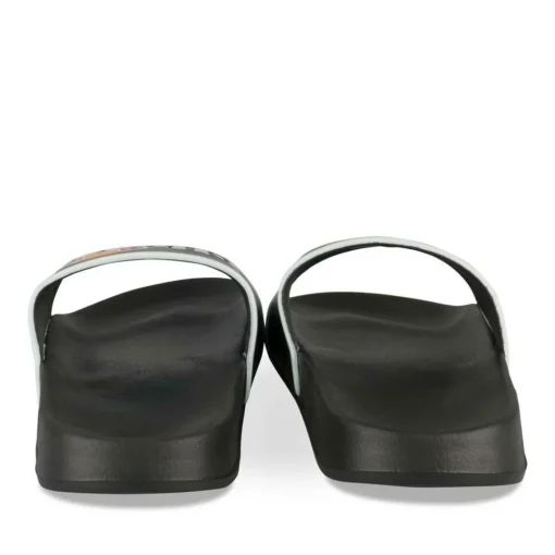 Claquettes NOIR Homme Motif Uni A Enfiler