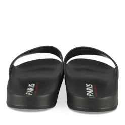 Claquettes NOIR Homme Motif Uni A Enfiler
