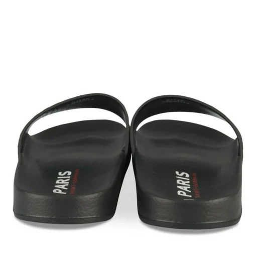 Claquettes NOIR Homme Motif Uni A Enfiler