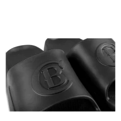 Claquettes NOIR Homme Motif Uni A Enfiler