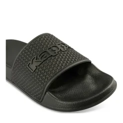 Claquettes NOIR Homme Motif Uni A Enfiler