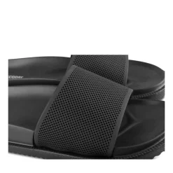 Claquettes NOIR Homme Motif Uni A Enfiler