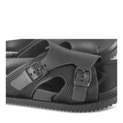 Claquettes NOIR Homme Motif Uni A Enfiler