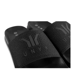Claquettes NOIR Homme Motif Uni A Enfiler