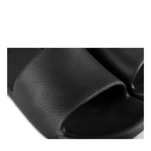 Claquettes NOIR Homme Motif Uni A Enfiler
