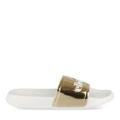 Claquettes OR Femme Motif Uni A Enfiler