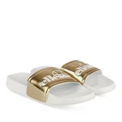 Claquettes OR Femme Motif Uni A Enfiler
