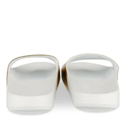 Claquettes OR Femme Motif Uni A Enfiler